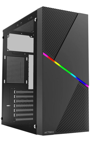 Gabinete Acteck Drako Gm450 Rgb Con Fuente 500w Negro