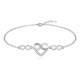 Tobillera Infinita, Pulseras De Tobillo Con Corazón Para Muj