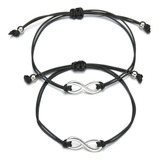 Set 2 Pulseras Para Parejas Con El Símbolo Infinito