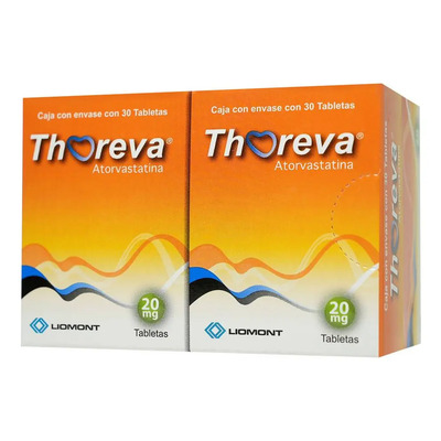 Thoreva Tabletas 20 Mg, 60 Tabletas | Envío gratis