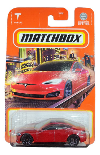 Matchbox Tesla Model S Rojo 89/100