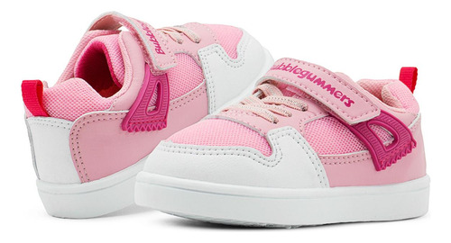 Tenis Para Niña Casual Bubble Gummers® Velcro Rosa 14-19