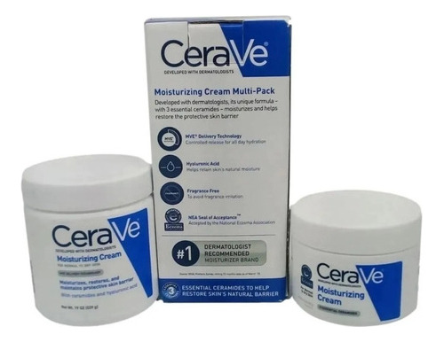 Kit Cerave 02 Creme Hidratante 539grs+340grs Importado Eua