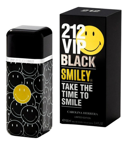 Perfume Hombre Smiley 212 Vip Black Carolina Herrera Edp 