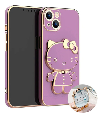 Funda Para iPhone 13 Pro Kitty 3d Con Espejo Soporte