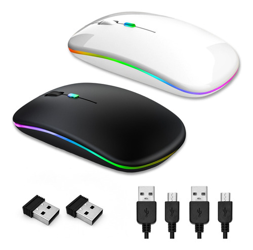 Mouse Inalámbrico Y Silencioso Bluetooth 2.4g Recargable