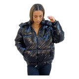 Campera Importada Puffer Metalizada Premium Mujer 