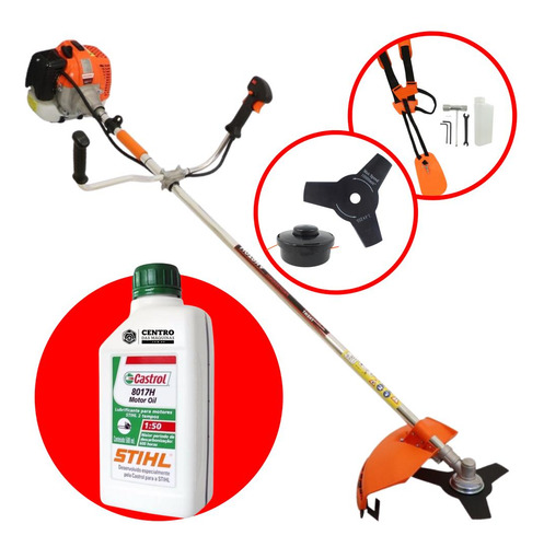 Roçadeira Vr620h À Gasolina 12500rpm + Óleo Stihl 2 Tempos