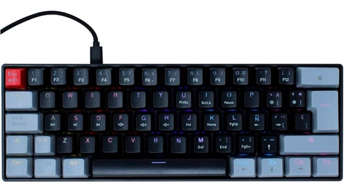 Teclado Mecánico Ocelot Gaming Techno Black 60 Oc Usb R /vc Color Del Teclado Negro