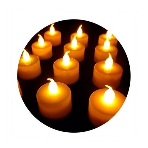 Velas Led Luz Calida X 12 Unidades!