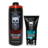 Gel Para Barbear Shaving 500gr + Balm 100gr Tróia Hair