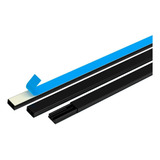 Kit 5 Canaleta Fina Guardar Fios Preto Pvc 2 Metros - Nfe