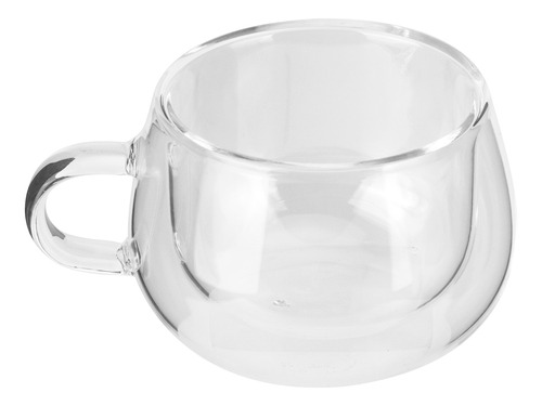 Taza De Café De Doble Capa, 150 Ml, Mango Transparente