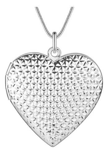 Relicario Corazón Diamante Plata 925