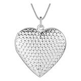 Relicario Corazón Diamante Plata 925