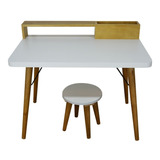 Escrivaninha Cadeira Infantil Mesa Criança Kit Mdf Madeira