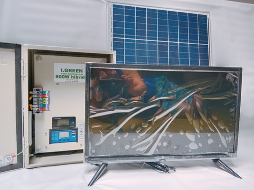Televisor Con Energía Solar Bombillos Planta Electrica Solar