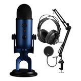 Blue Microphones Yeti Usb Microphone Blue) Paquete Con Auric