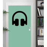 Adesivo Decorativo Porta Quarto - Fone