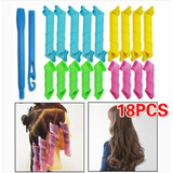 18pcs Rizadores De Pelo Rodillos En Espiral