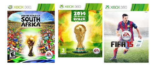 Futebol Fifa 10/14/15 - Xbox 360 (3 Jogos)
