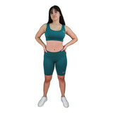 Conjunto Gym Deportivo Mujer Peto + Calzas Cortas Elasticado