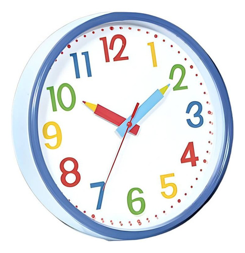 Reloj Pared Lúdico Infantil Didáctico Aprendizaje 25x4,5 Cms