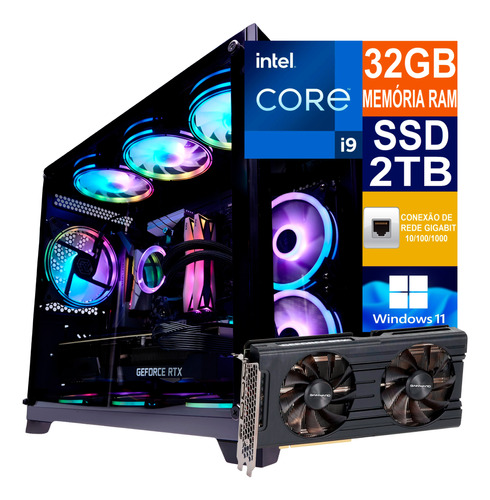 Pc Gamer Cpu I9 11900kf, 32gb Ddr4, Ssd 2tb, Rtx 3060 12gb