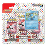 Triple Pack Squirtle - Coleção 151 - Pokémon Tcg - Copag