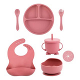 Set De Vajilla De Alimentación Para Bebe Utensilios Silicona