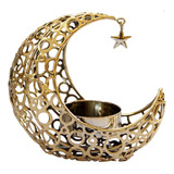 Eid Moon Star Candlestick Mesa Metal Moon Shape Tea Light