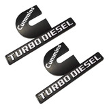 Cummins Turbo - Juego De 2 Emblemas Diésel 3d De Repuesto Pa