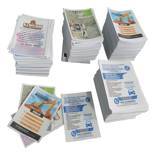 5000 Volantes 10x 15 Full Color Simple Faz Papel Obra
