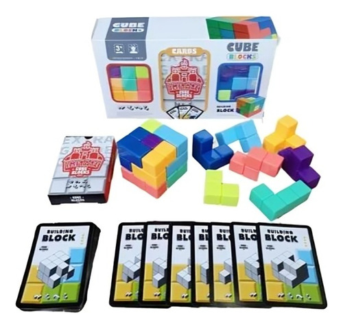 Juego De Mesa Rompecabezas Cubo Soma 2und Armable Niños Estructura Naranja