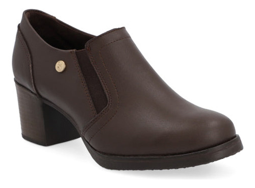 Botin Casual Pr32459 Piel Elegante Café Resorte Padre