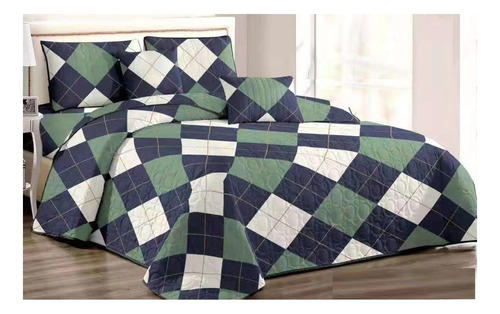 Cobertor De Verano Quilt Cubrecama Reversible 2 Plazas S17