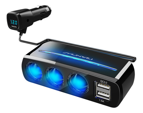 Cargador De Coche Qc3.0 De Carga Rápida Con Doble Usb, 120 W