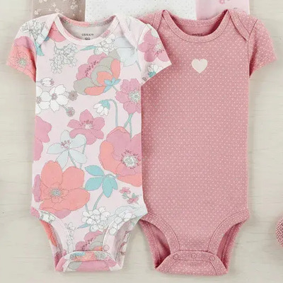 Q Set 5 Pañaleros Manga Corta Niño Y Niña 6-24 Meses .