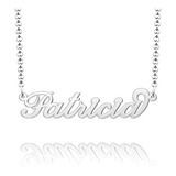 Collar De Plata De Ley Con Nombre Personalizado Patricia