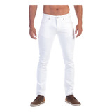 Jeans Pantalón De Mezclilla Stretch Blanco Para Hombre