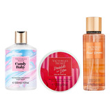 Kit Victoria Secrets Locion, Crema Y Jabon Corporal