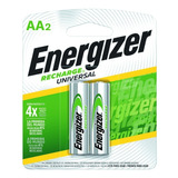 Pack 2 Pilas Aa Recargables Energizer 2000mha / Tecnocenter