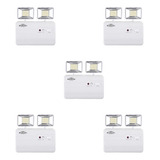 Luminária Emergência 5w Kit 5 Unid 2 Faróis 40011224 6500k 