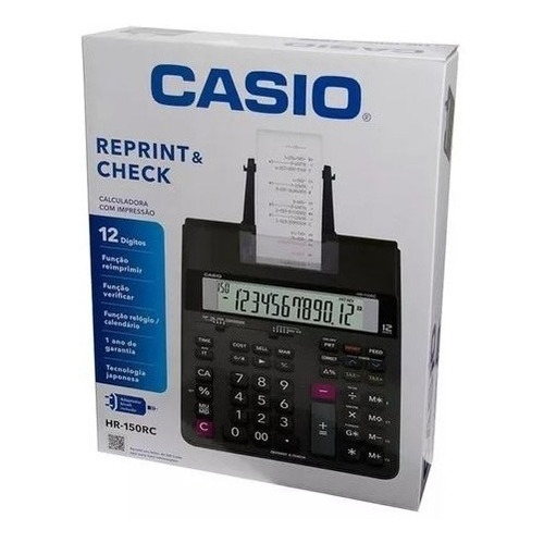 Calculadora Impresora Casio Hr-150-tm 