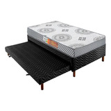 Cama Box C/auxiliar Solteiro: Colchão Espuma Polar D20 Péro