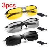 3 Gafas Uv400 Con Protección Antideslumbrante Color Del Armazón Negro