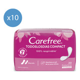 Pack Protectores Diarios Carefree Todos Los Días Compact 20 