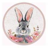 Alfombra Vinílica Impermeable Infantil Pink Rabbit 140x140