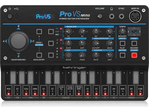 Behringer Pro Vs Mini Sintetizador Híbrido De 4 Voces