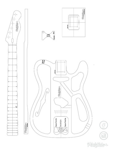 Plantilla Guitarra Telecaster Thinline - Luthier -